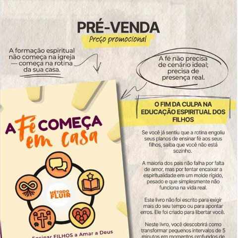 Pré-venda do livro A Fé Começa em Casa